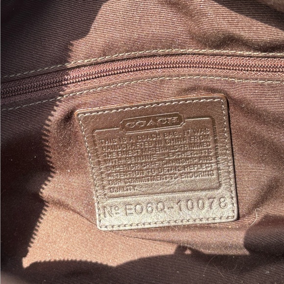 Coach Brown Handbag with Silver Accents - Picture 8 of 8